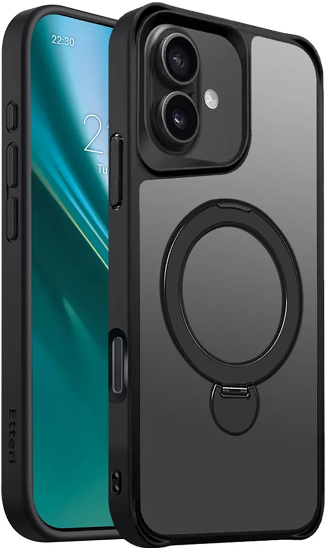 Etteri Matt Mag Ring case for iPhone 17 Air black