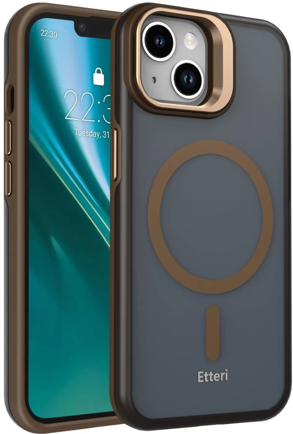 Etteri Morning Fog case for iPhone 13 6,1" brown