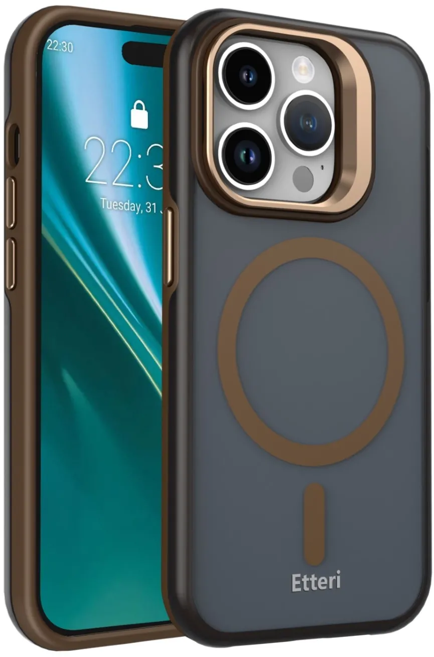 Etteri Morning Fog case for iPhone 15 Pro 6,1" brown
