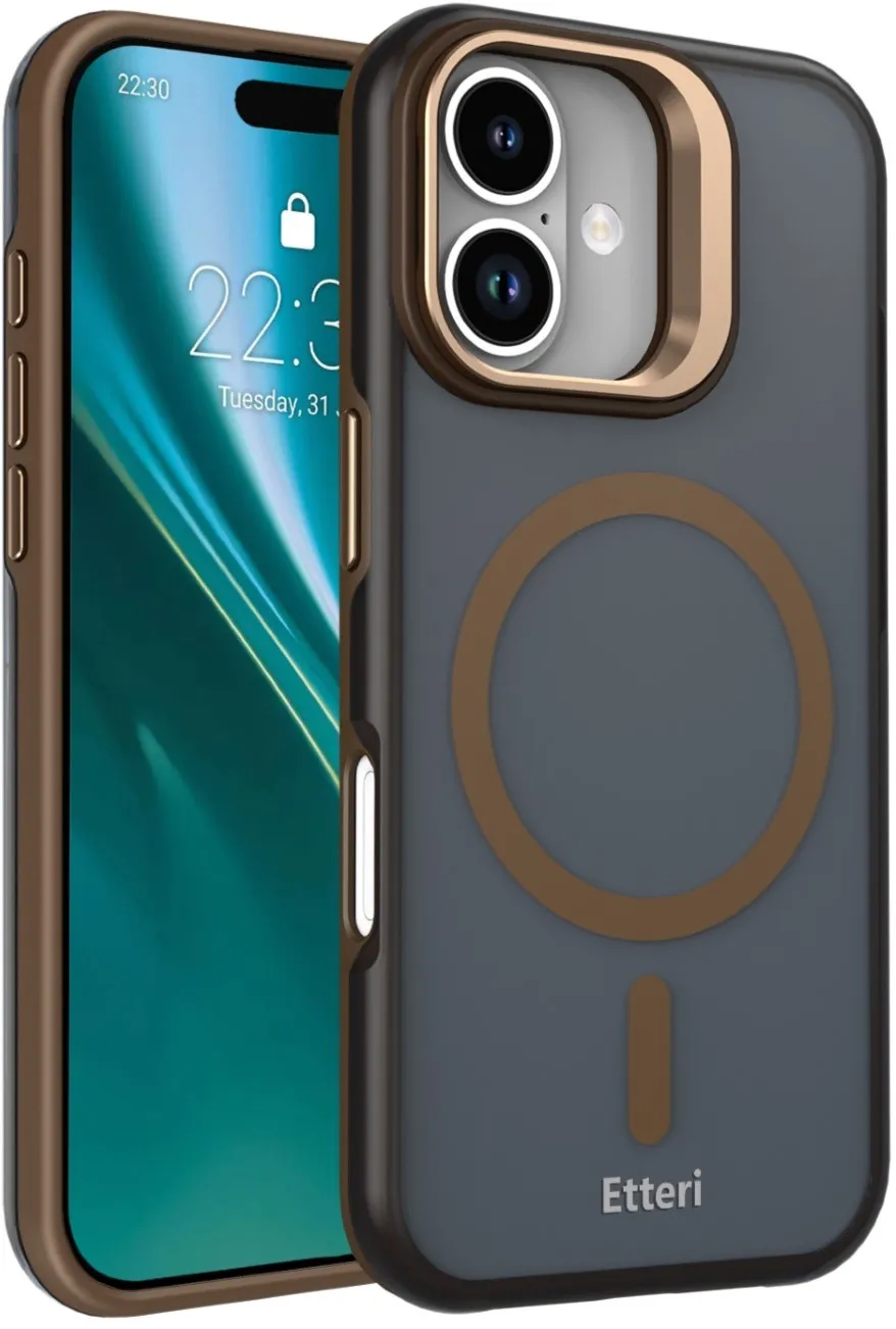 Etteri Morning Fog case for iPhone 16 6,1" brown
