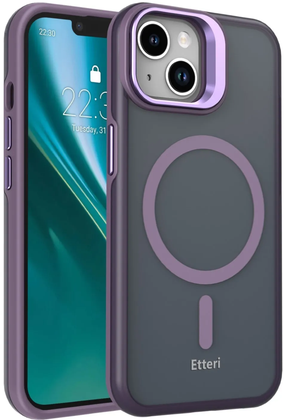 Etteri Morning Fog case for iPhone 14 6,1" purple