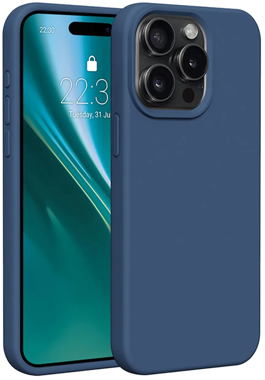 Etteri Silicone case for iPhone 12 / 12 Pro 6,1" dark blue