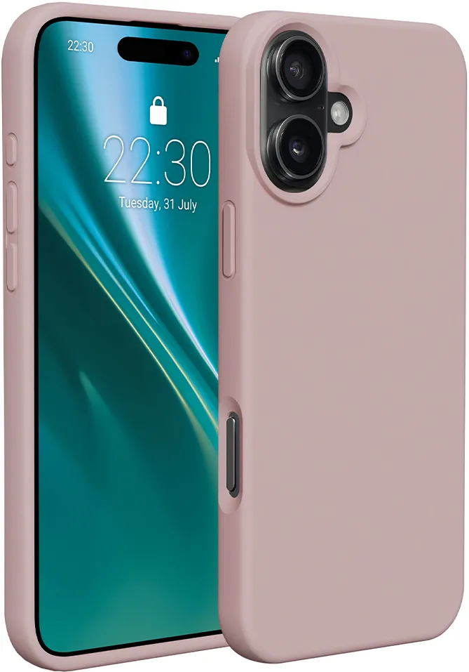 Etteri Silicone case for iPhone 16 Plus 6,7" light pink