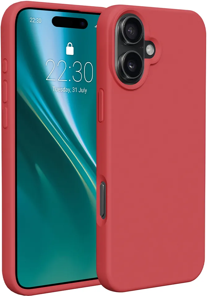 Etteri Silicone case for iPhone 16 6,1" raspberry