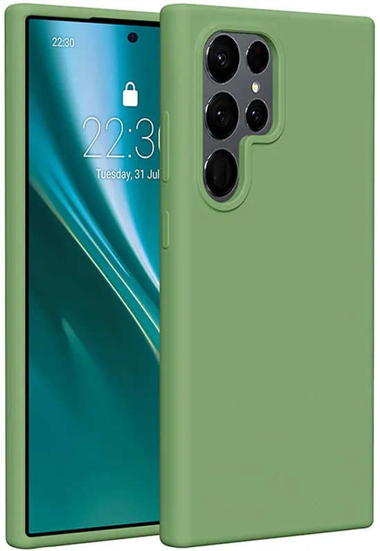 Etteri Silicone case for Samsung Galaxy S25 Ultra light green
