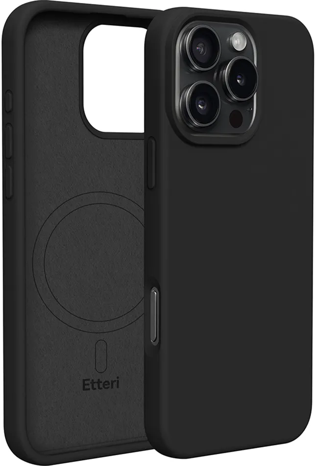 Etteri Silicone Mag case for iPhone 16 Pro 6,3" black