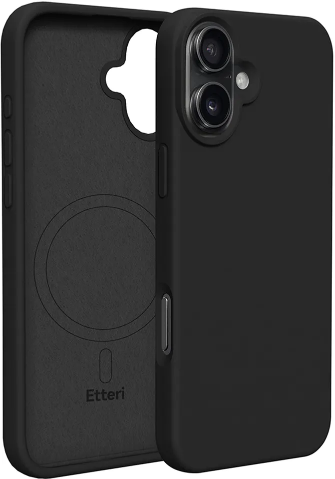 Etteri Silicone Mag case for iPhone 16 Plus 6,7" black
