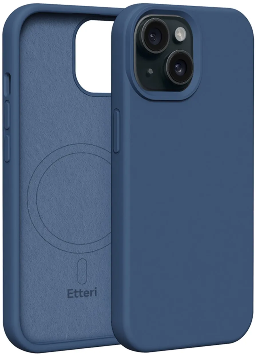Etteri Silicone Mag case for iPhone 15 6,1" dark blue