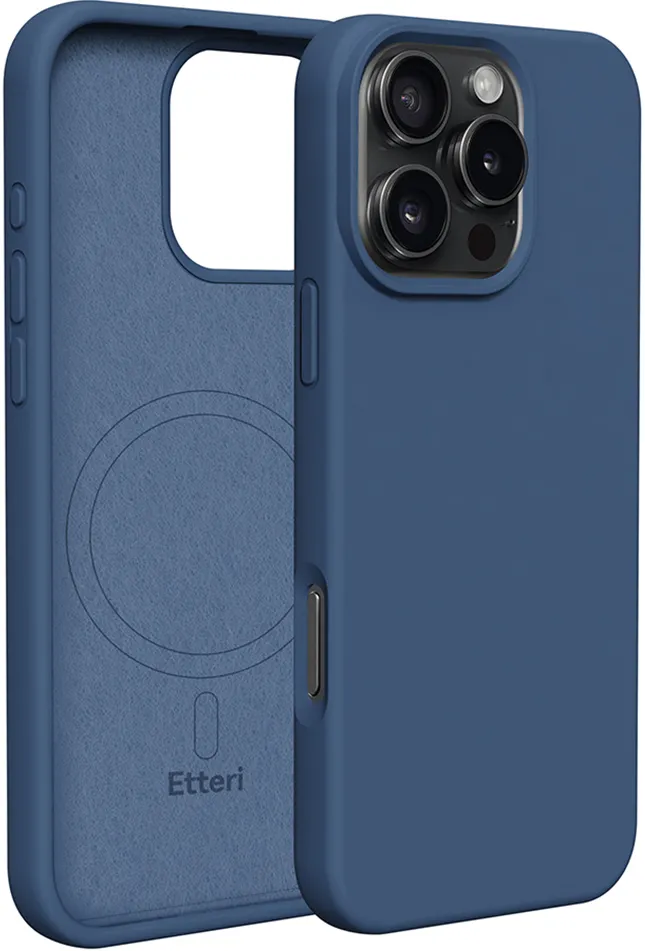 Etteri Silicone Mag case for iPhone 16 Pro 6,3" dark blue