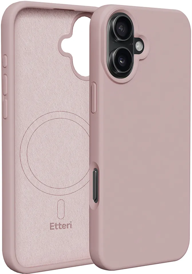 Etteri Silicone Mag case for iPhone 16 Plus 6,7" light pink