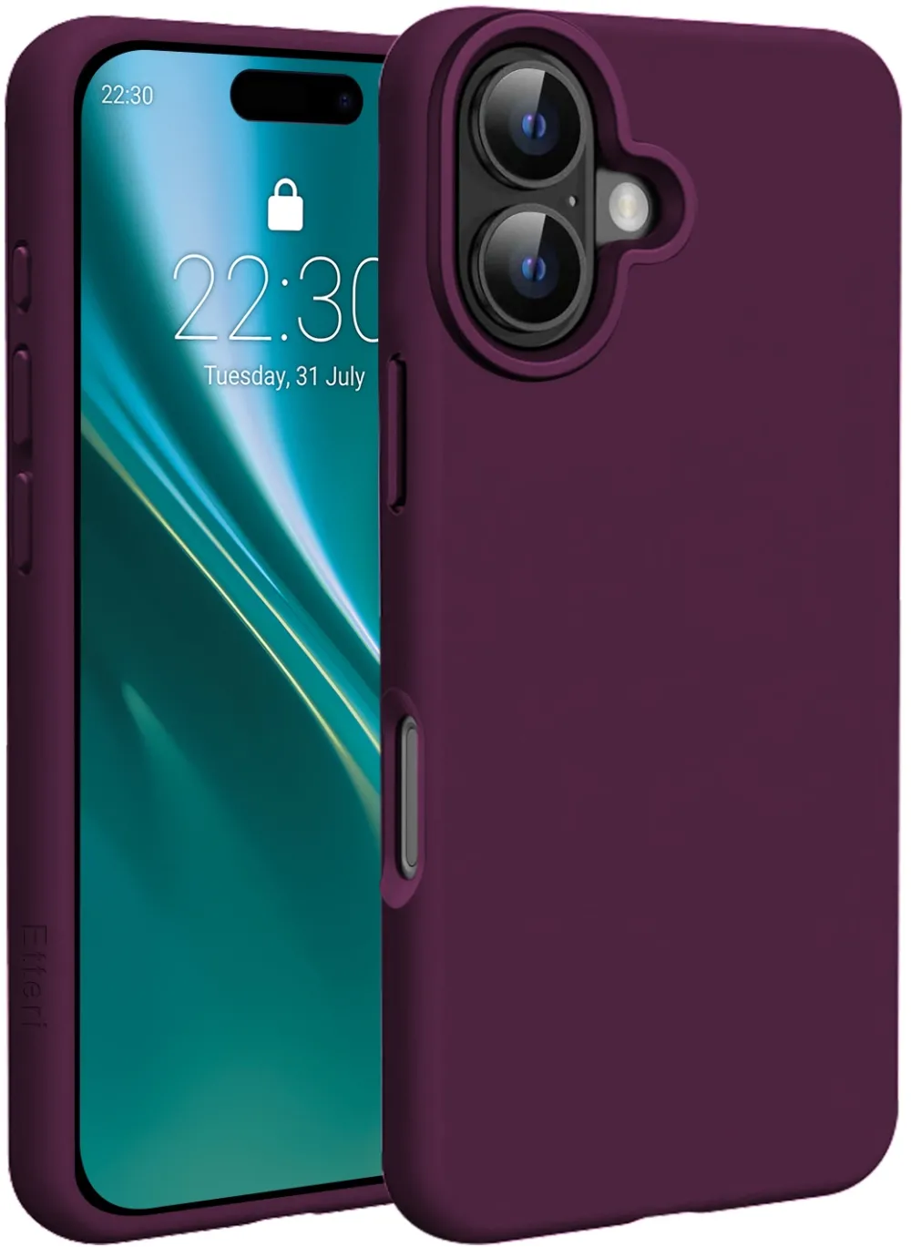 Etteri Silicone Mag case for iPhone 16 6,1" dark cherry