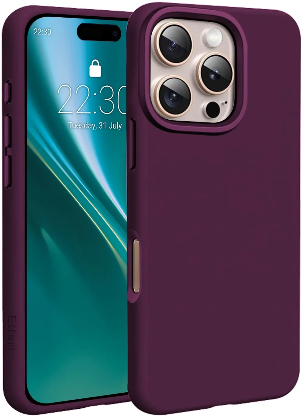 Etteri Silicone Mag case for iPhone 16 Pro Max 6,9" dark cherry