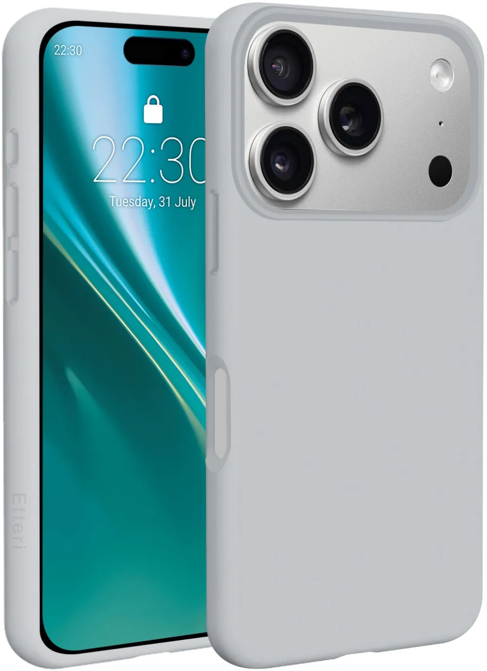 Etteri Silicone Mag case for iPhone 17 Pro Max / 18 Pro Max silver