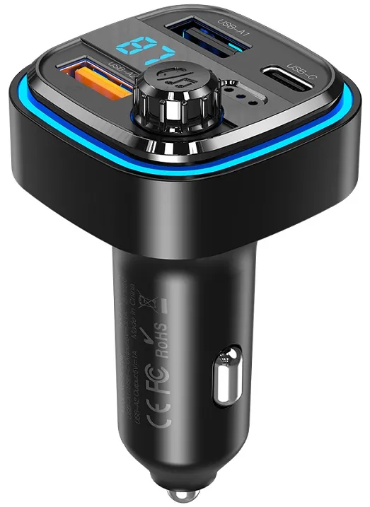 XO transmitter FM BCC08 Bluetooth MP3 car charger 3,1A black