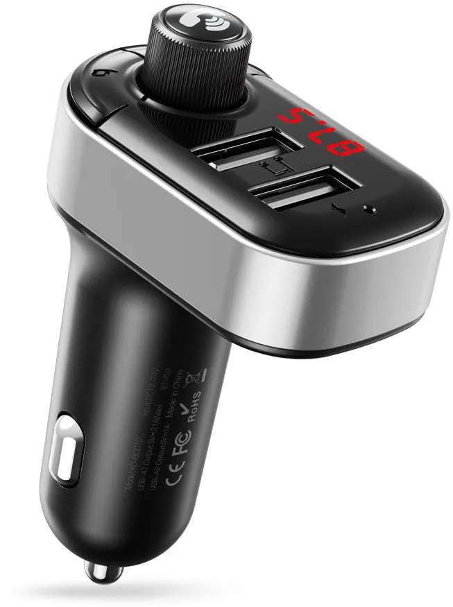 XO transmitter FM BCC10 Bluetooth MP3 car charger 3,1A black