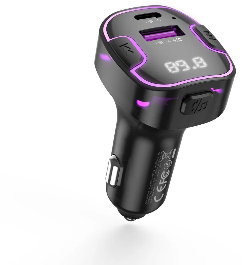 XO transmitter FM BCC12 Bluetooth MP3 car charger 3,1A black