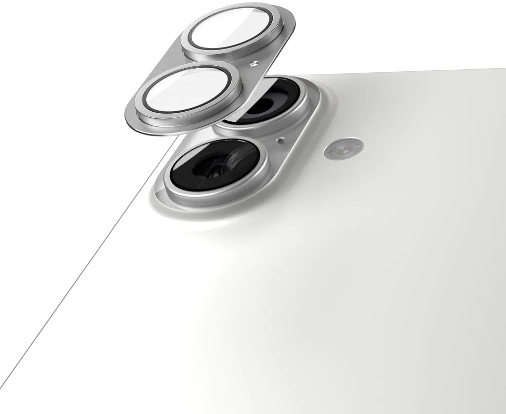 Etteri full camera lens guard for iPhone 17 silver