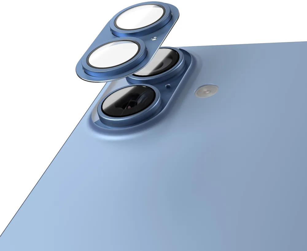 Etteri full camera lens guard for iPhone 17 blue