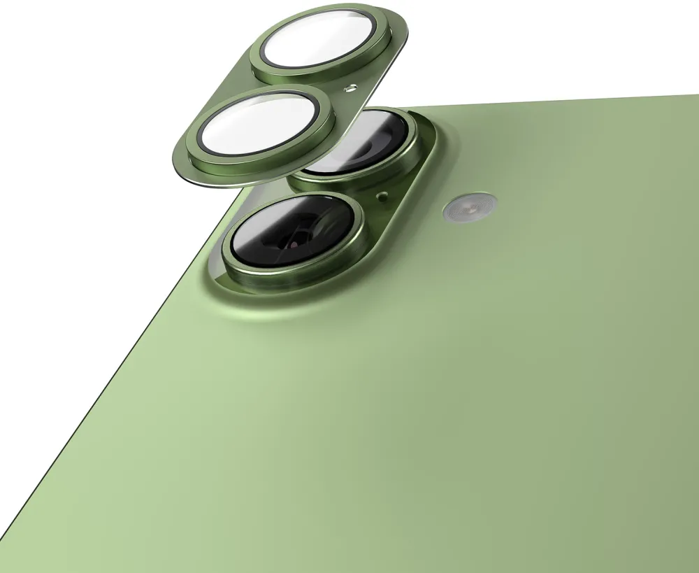 Etteri full camera lens guard for iPhone 17 green