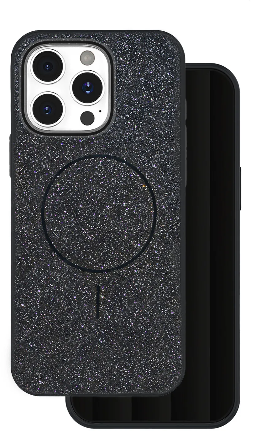 Glitter Thin Mag case for iPhone 17 Air 6,6" black