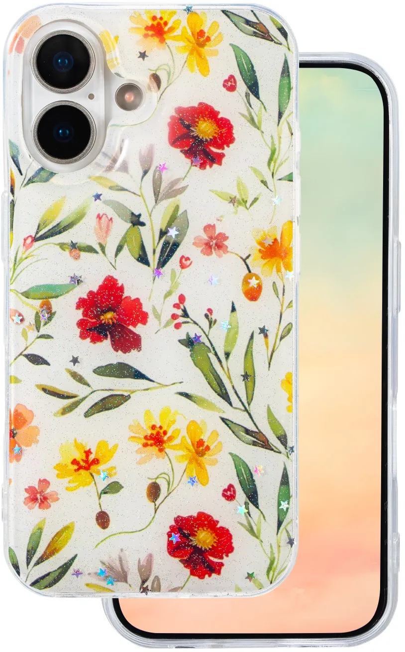 Glow Glam case for iPhone 17 6,3" white