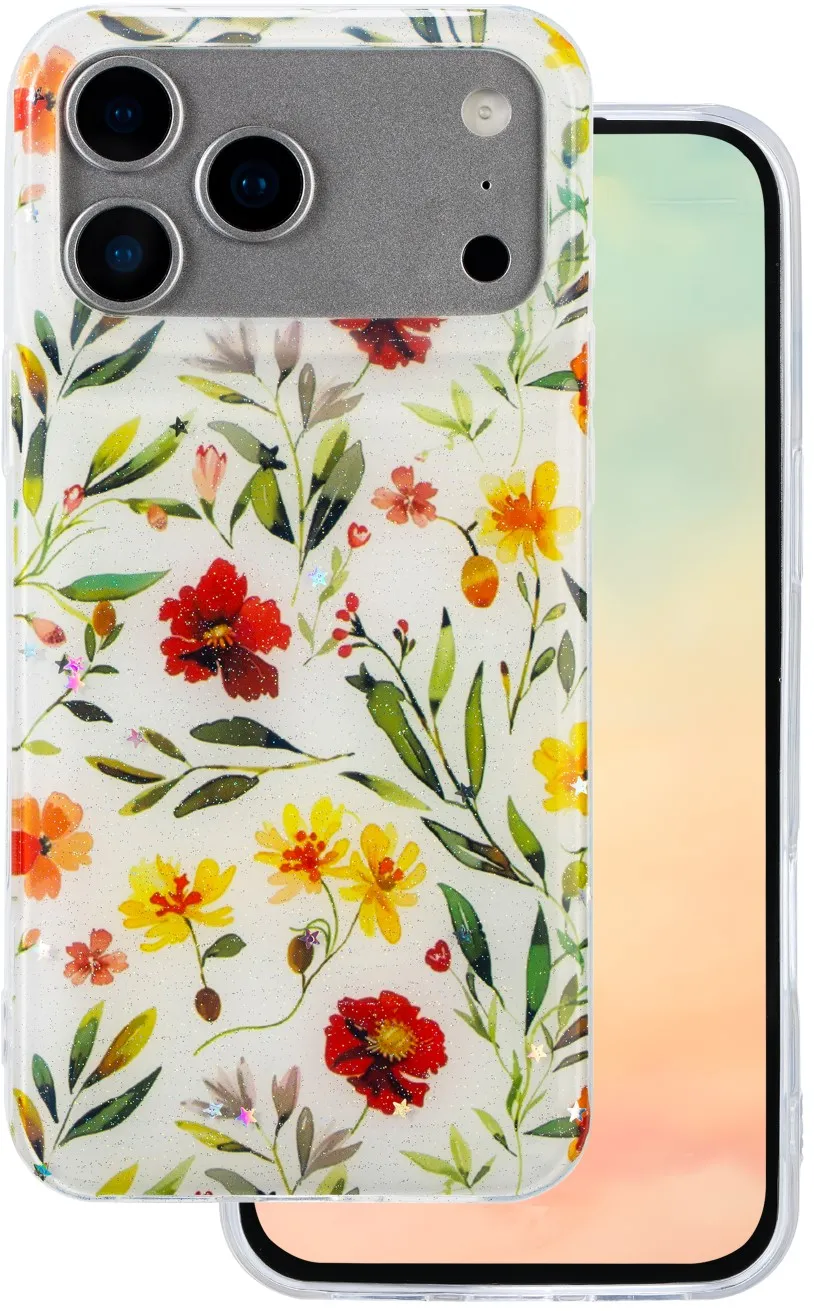 Glow Glam case for iPhone 17 Pro 6,3" white
