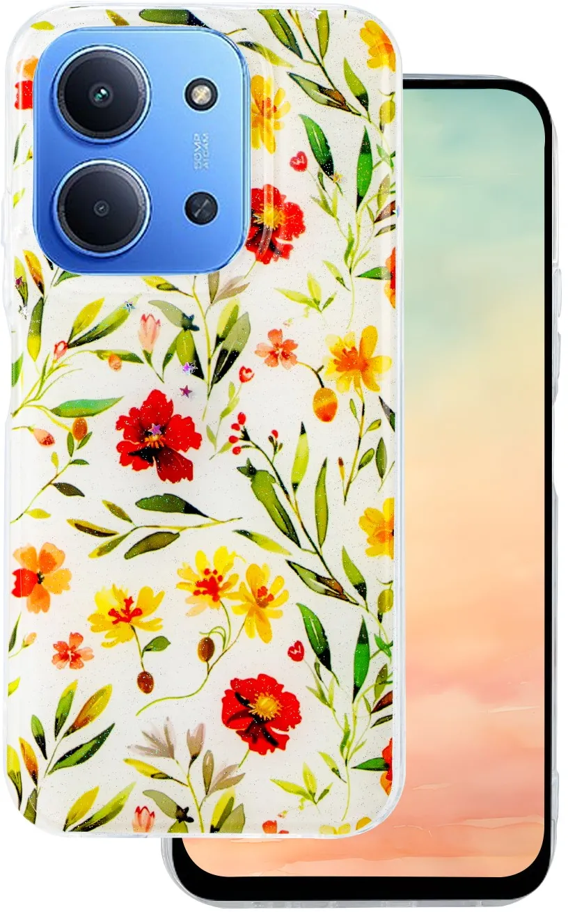 Glow Glam case for Xiaomi Redmi 15C 4G EU / 15C 5G EU (173.16 x 81.06 x 8.2 mm) white