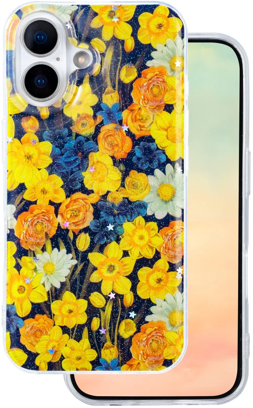 Glow Glam case for iPhone 16 6,1" orange