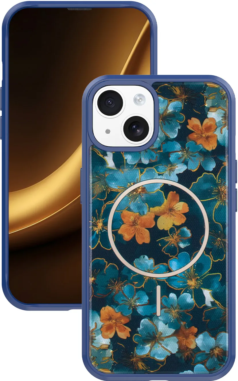 Golden Autumn case for iPhone 14 6,1" dark blue