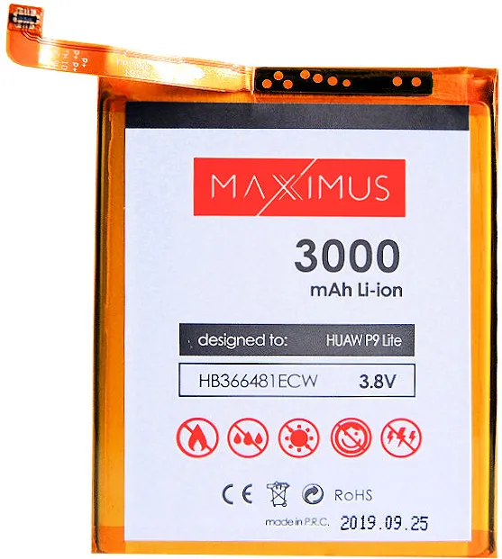 BATTERY MAXXIMUS HUAWEI P9 Lite 3000mAh  HB366481ECW