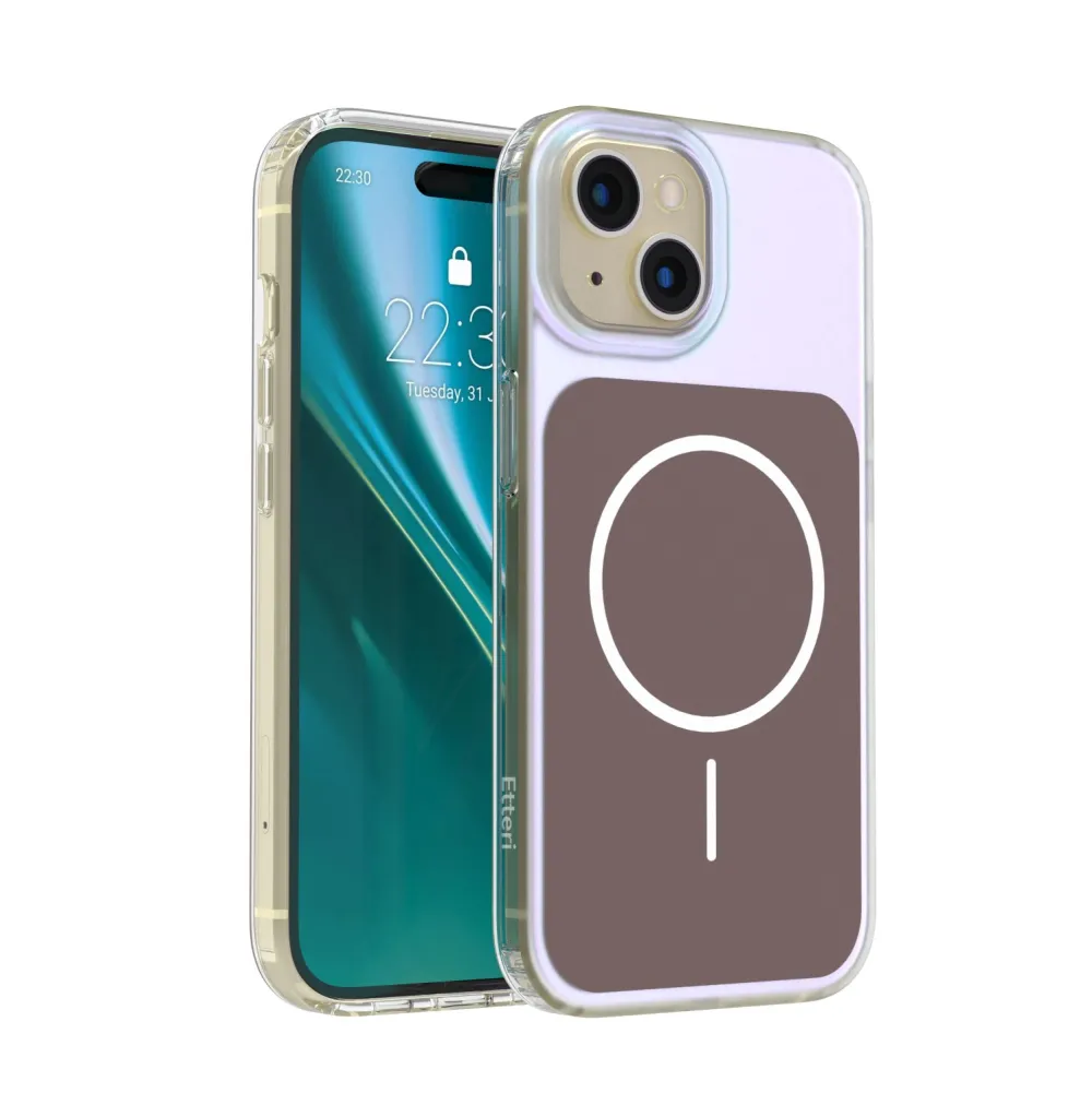 Etteri Hidden Pearl case for iPhone 15 6,1" brown