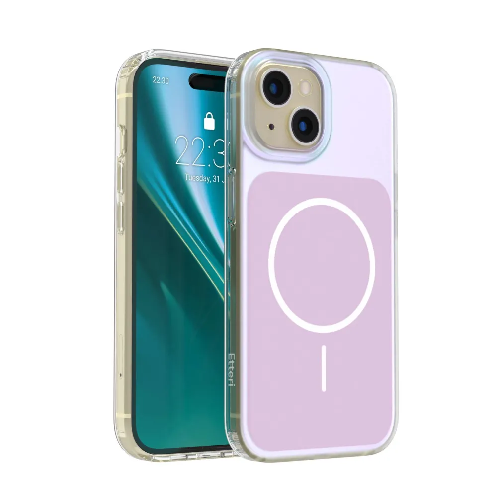 Etteri Hidden Pearl case for iPhone 15 6,1" pink