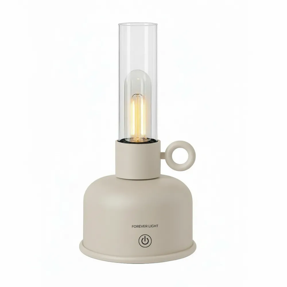 Forever Light Vintage Petroleum LED Lamp FLR-05 Light Beige
