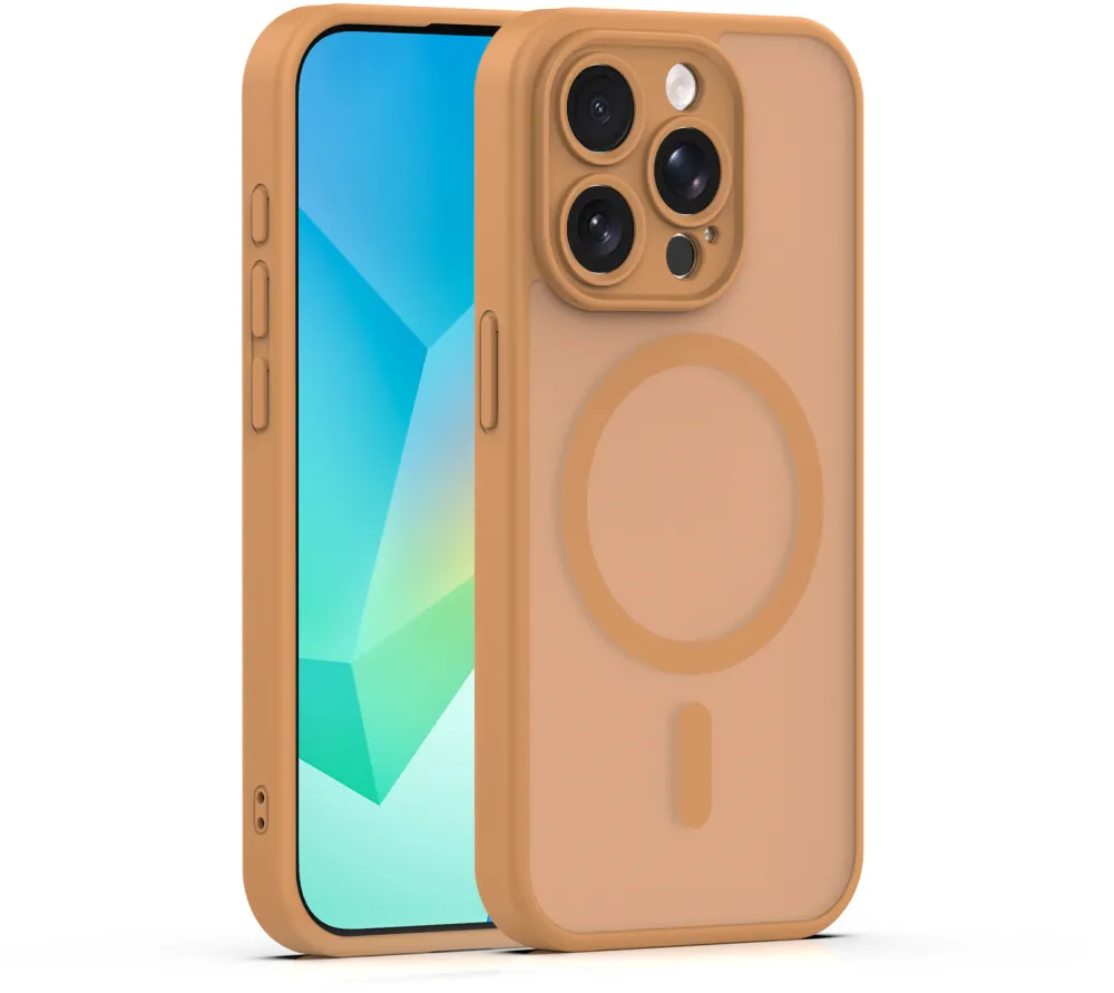 Mag Matt case for iPhone 15 Pro 6,1" brown camera protection