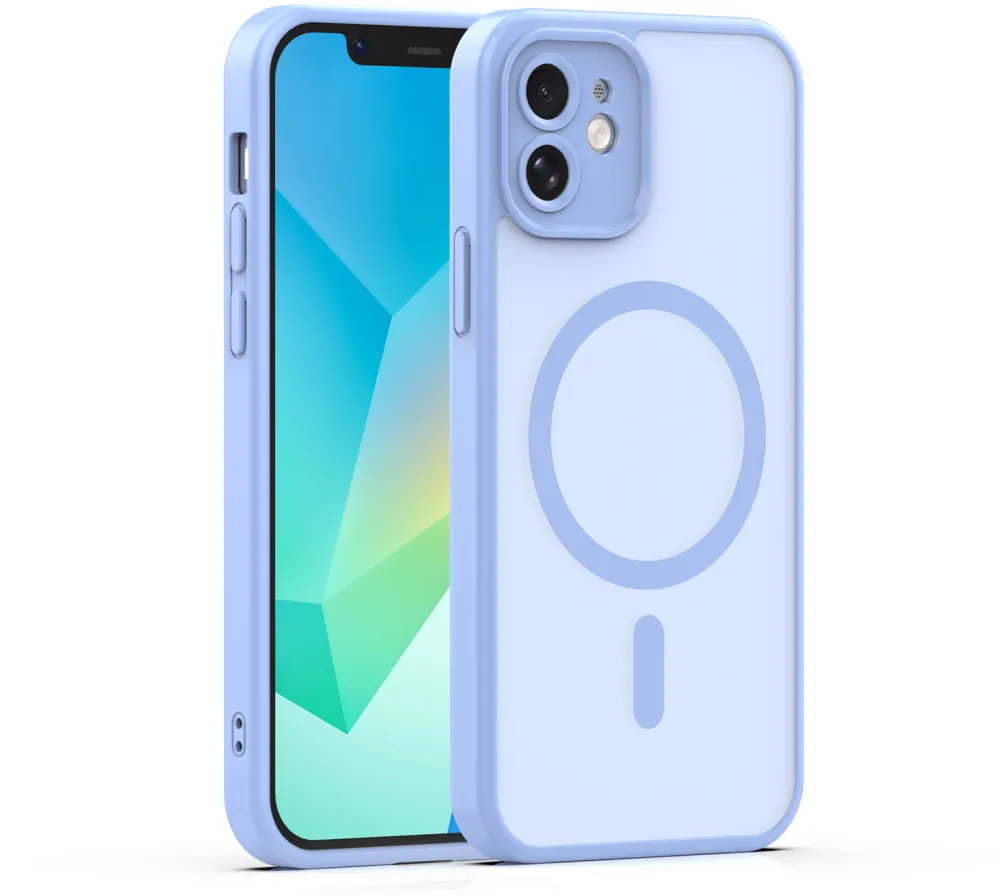 Mag Matt case for iPhone 12 6,1" light blue camera protection