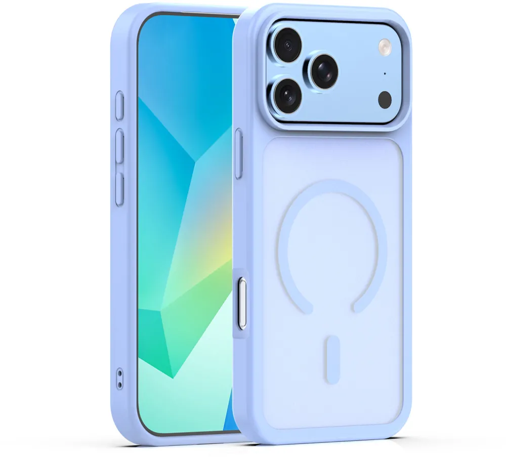 Mag Matt case for iPhone 17 Pro Max 6,9" / 18 Pro Max 6,9" light blue big hole