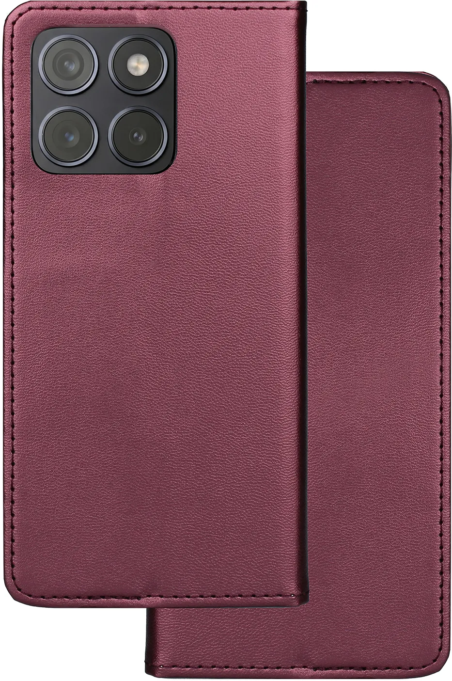 Smart Magnetic case for Motorola Edge 70 Fusion burgundy