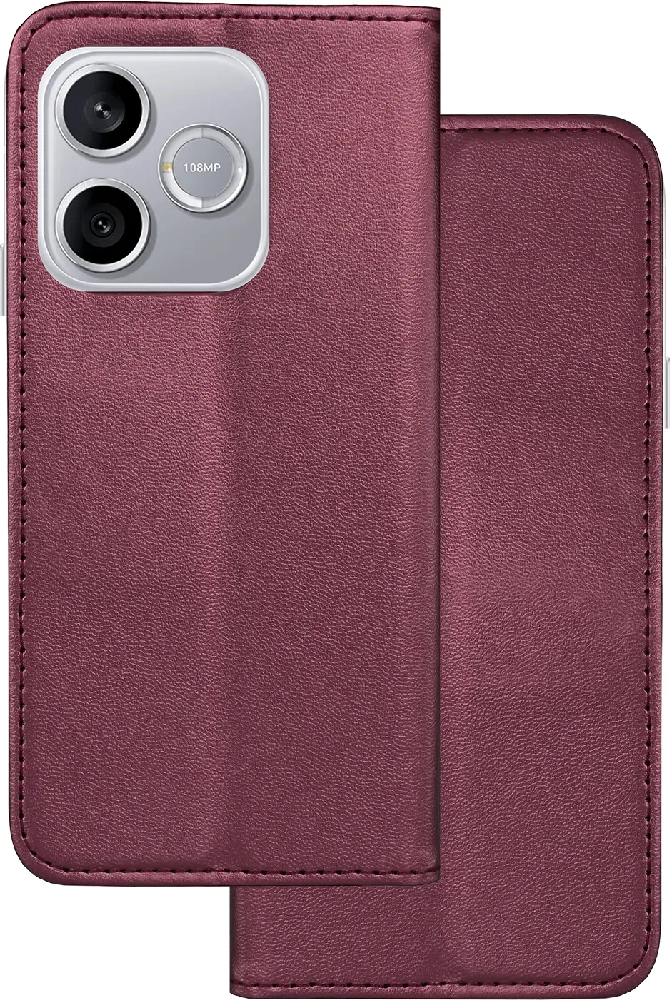 Smart Magnetic case for Honor 600 Lite burgundy
