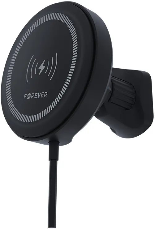 Forever car holder for air vent MACH-300 magnetic with wireless charging black Qi2 15W