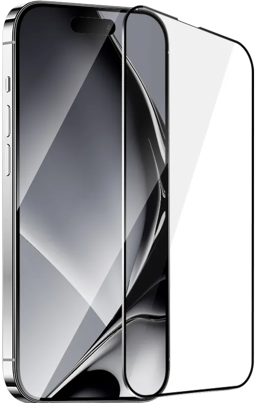 Tempered glass metal frame for iPhone 16 Plus 6,7" black frame