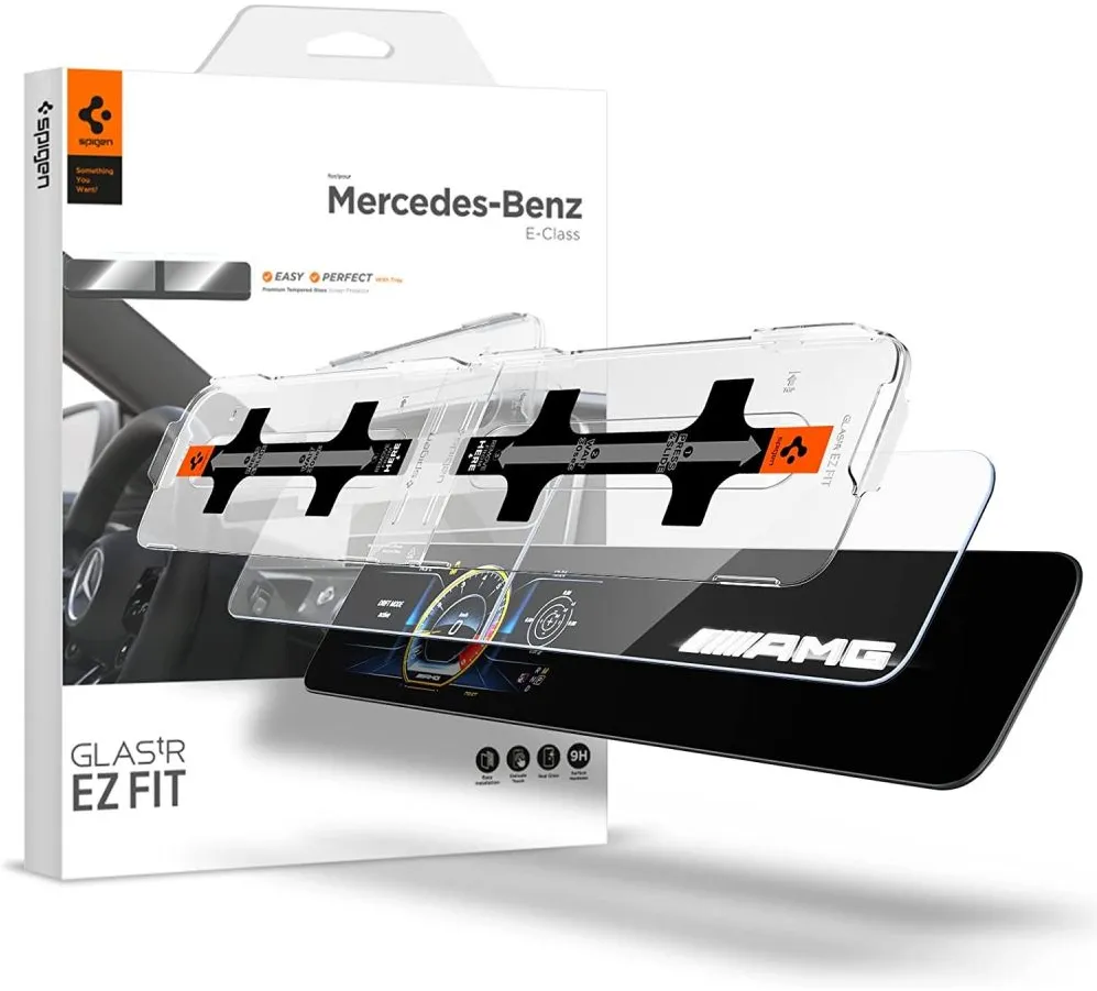 Spigen tempered glass "EZ FIT" SET MERCEDES E-CLASS 2020 / 2021