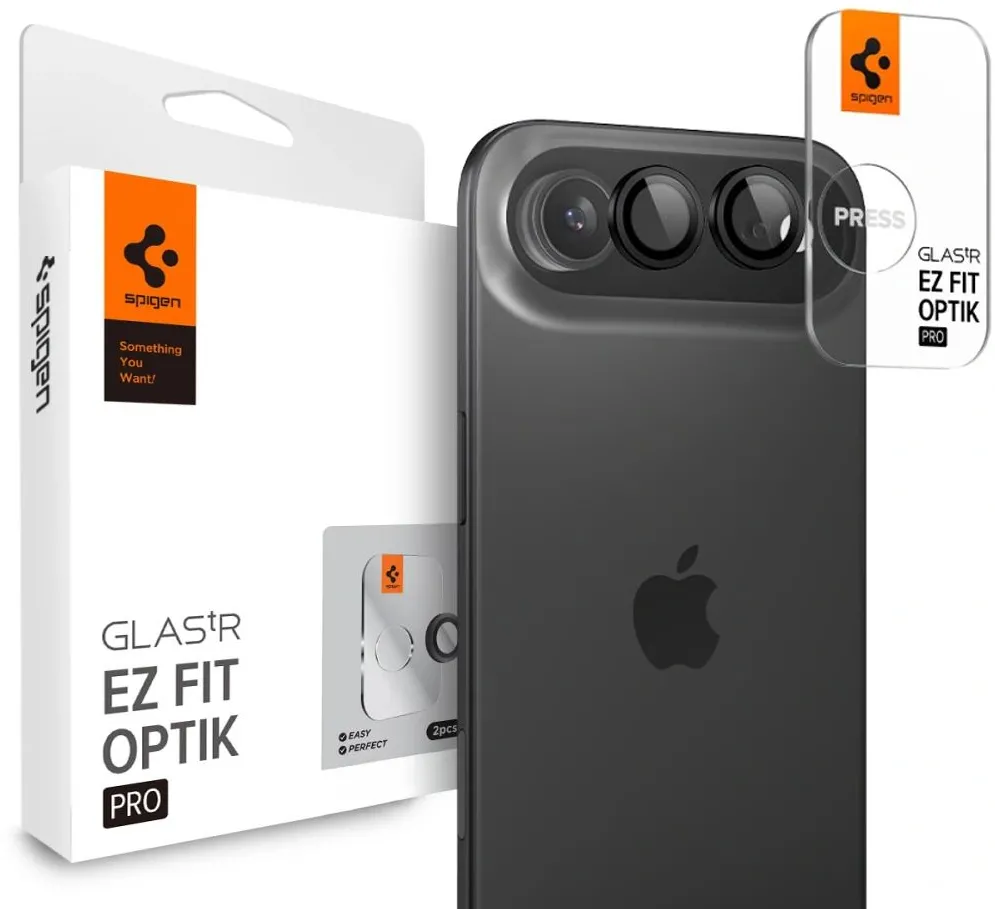 Spigen Optik Pro Glas.Tr ”Ez Fit” Camera Protector 2-Pack for iPhone 17 Air Black