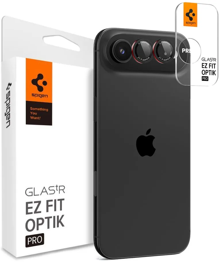 Spigen Optik Pro L-Series Glas.Tr ”Ez Fit” Camera Protector 2-Pack for iPhone 17 Air Black