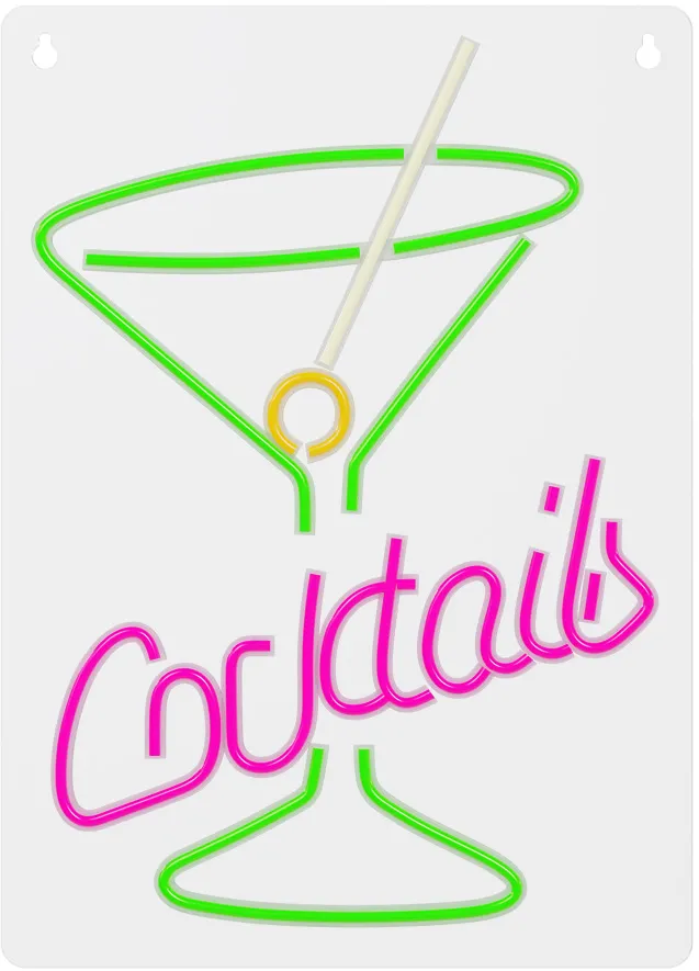 Neon PLEXI LED COCKTAILS pink green FPNE02X Forever Light