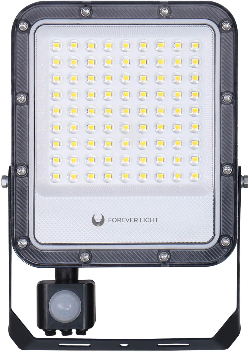 Floodlight LED PROXIM+ 50W 6500K 7500lm PIR 230V IP65 Forever Light 150lm/W 5 years warranty