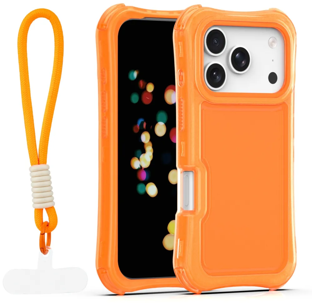 Safepop case with strap for iPhone 17 Pro Max 6,9" orange