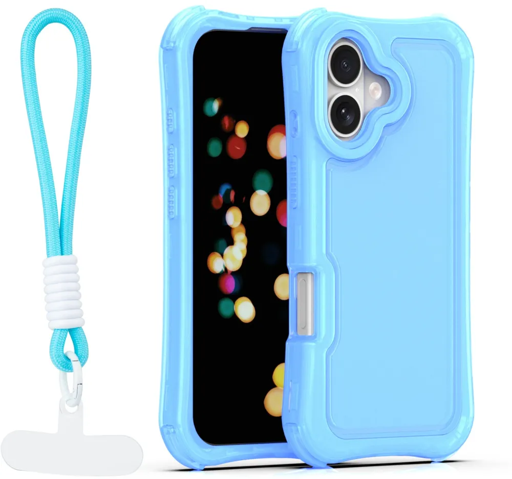 Safepop case with strap for iPhone 17 6,3" blue