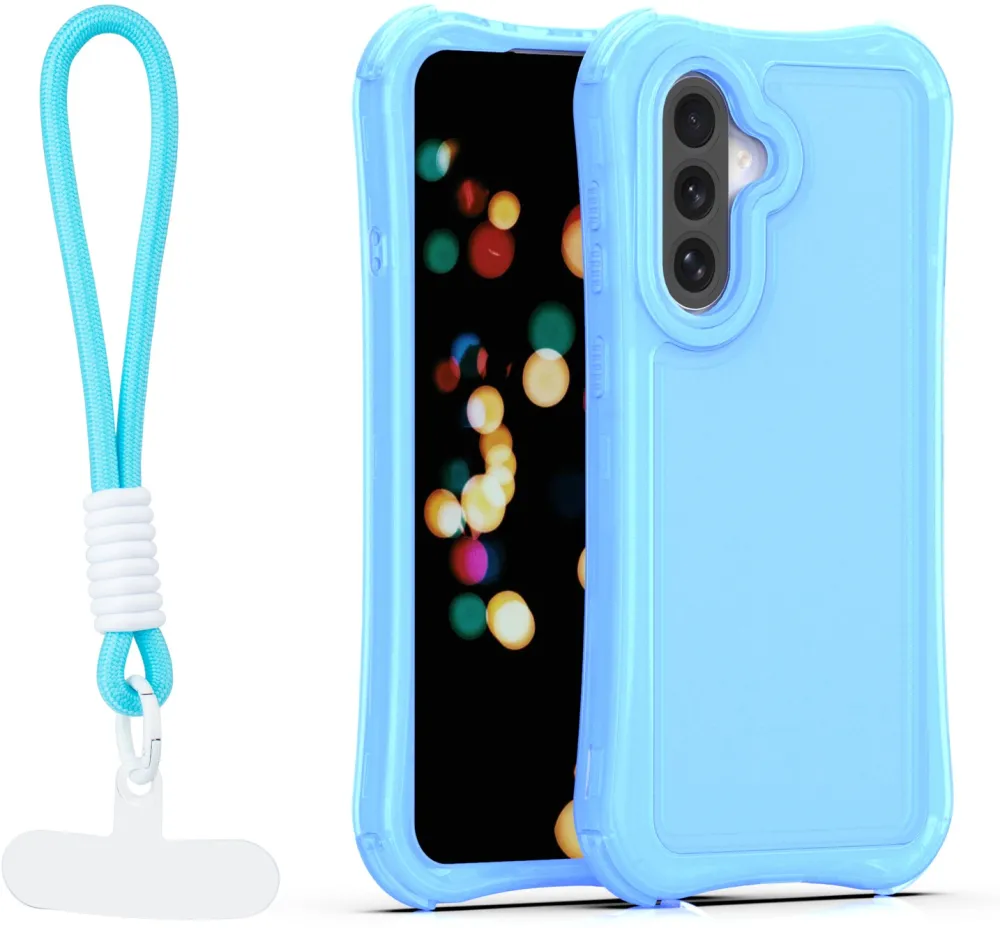 Safepop case with strap for Samsung Galaxy A36 5G / A56 5G / A37 5G blue