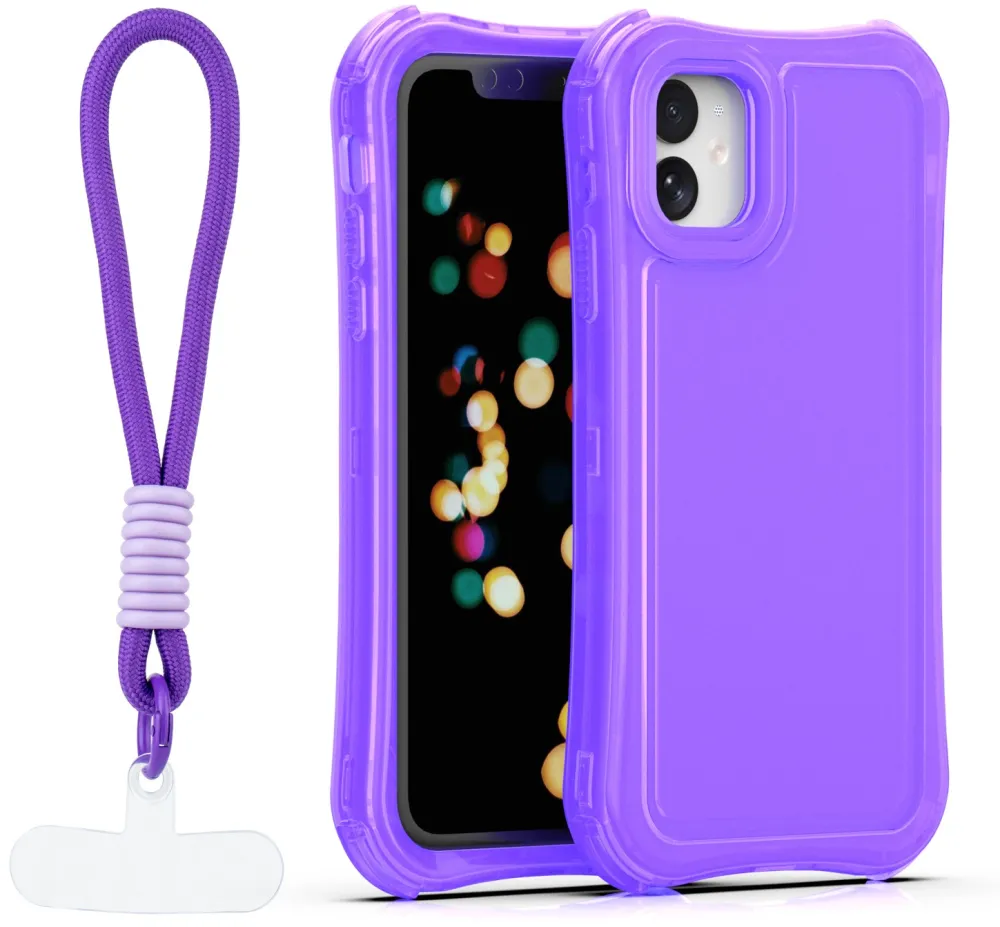 Safepop case with strap for iPhone 11 purple