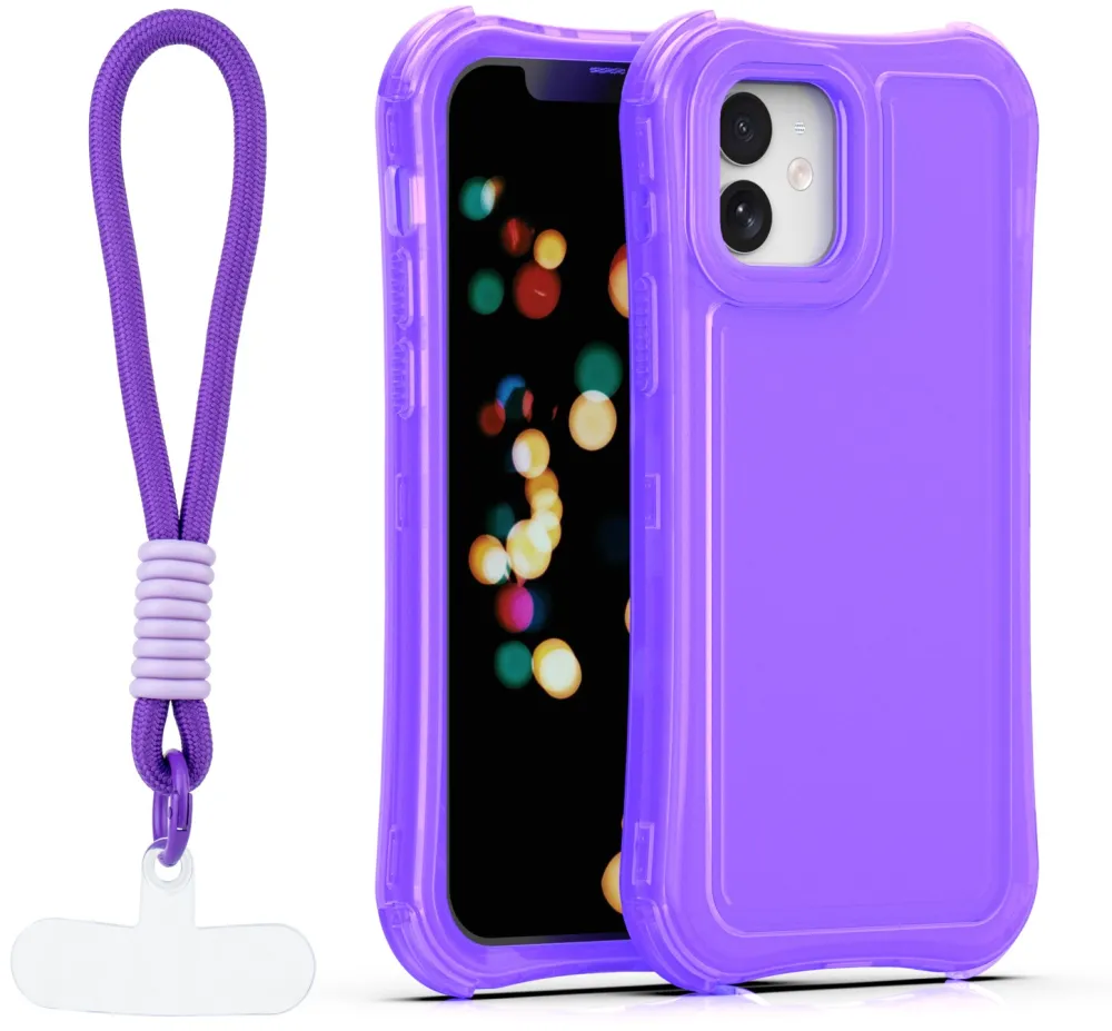 Safepop case with strap for iPhone 12 / 12 Pro 6,1" purple